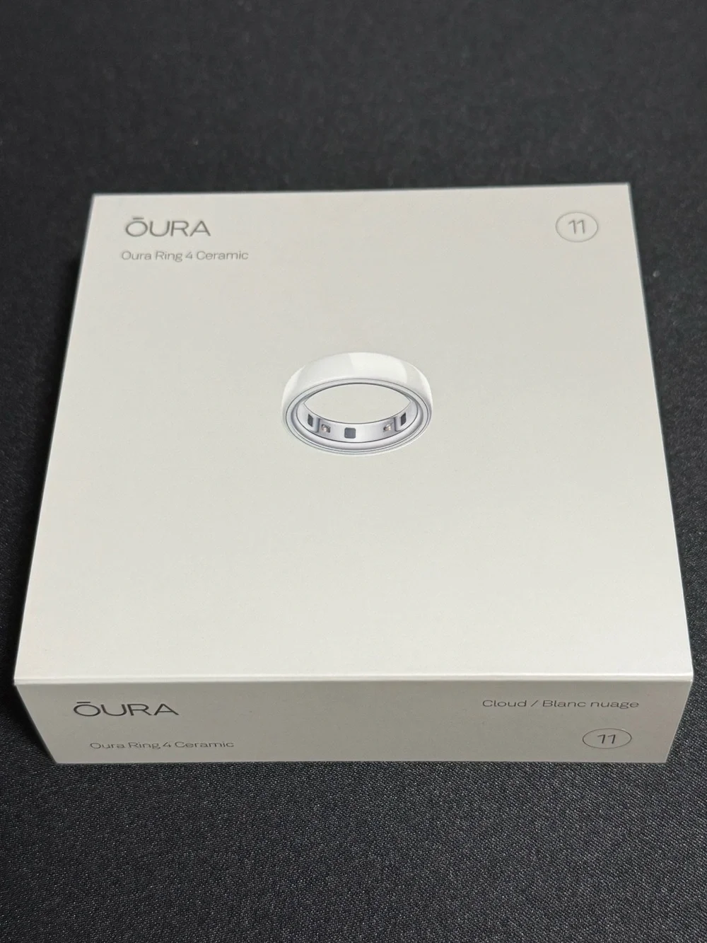Oura Ring 4 Ceramic in Cloud (White) – Size 11